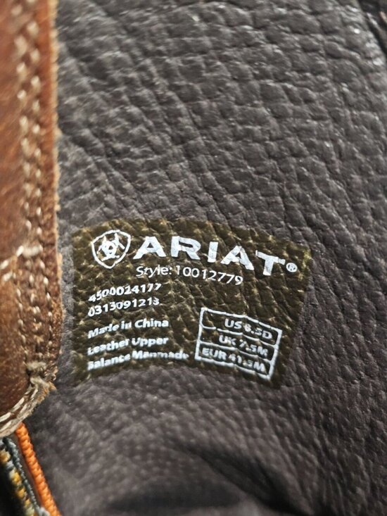 Ariat Mens 8.5 D Cowboy Boots Brown Orange Leather Camo Western Iconic Gorpcore main image 7